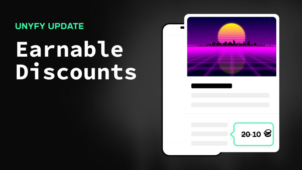 Earnable Discounts feature update blog bannger image